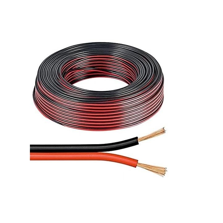 Hoparlör Kablosu, Siyah-Kırmızı, 0,75 MM
