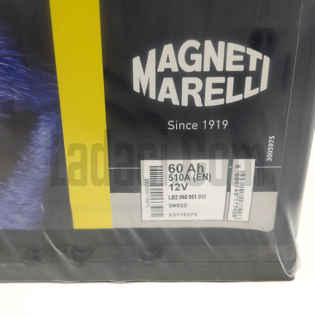 Akü, Magneti Marelli, 12V-60A - Üretim Yılı 2023, İki Yıl Garantili Akü, Magneti Marelli, 12V-60A - Üretim Yılı 2023, İki Yıl Garantili