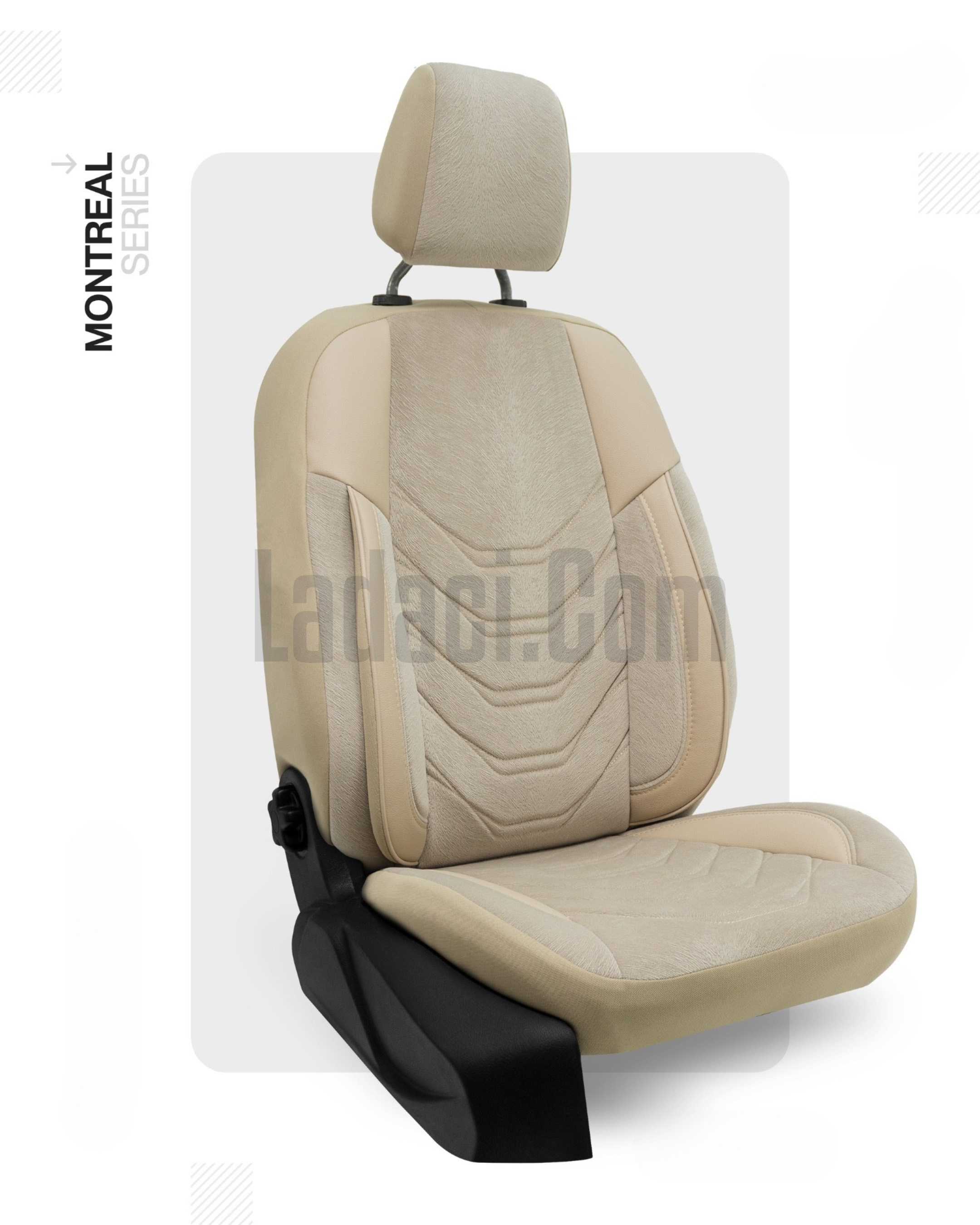 Lada Samara, Vega, Kalina, Priora Koltuk Kılıfı, Deri Takviyeli, Ortopedik, Krem