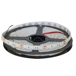 12V - Beyaz, Silikonsuz, Metrelik Şerit Led Ampul, 5 Metre