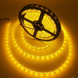 12V - Amber, Silikonlu, Metrelik Şerit Led Ampul, 5 Metre