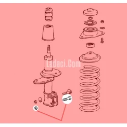 Lada Samara + Vega + Kalina Ön Amortisör Alt Bağlantı Civatası, Somunlu