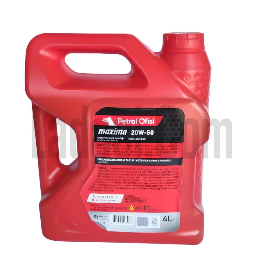 Motor Yağı, 20W-50 Petrol Ofisi 4 Litre