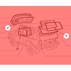 Lada Niva + Vaz Ön Cam Lastiği Segmanı