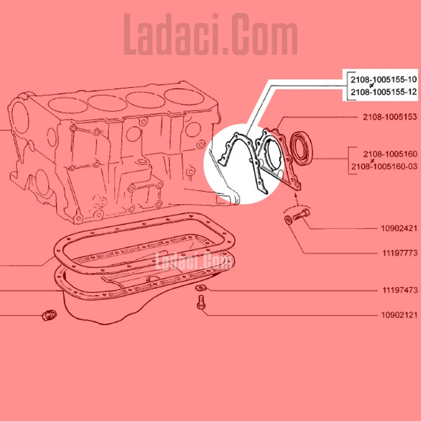 Lada Samara + Kalina Motor Krank Arka Kapak Contası