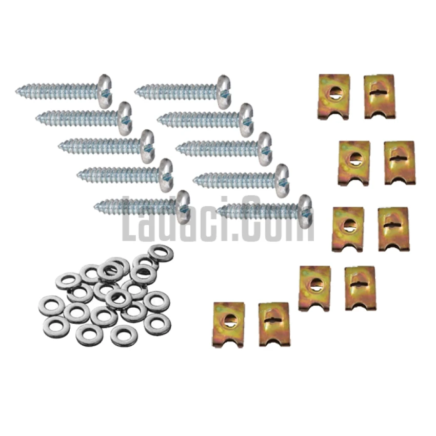 Lada Vega Sis Farları Montajlama Vida + Pul + Somun Seti, 10 Adet