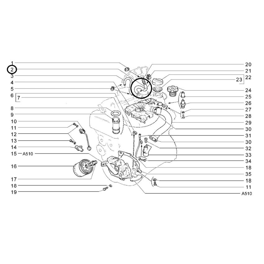 Lada Vega Hava Emiş Hortumu, Üst Vakum Hortumu
