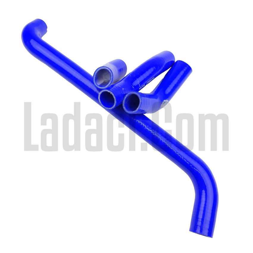 Lada Niva 1700 Radyatör Alt + Üst + Ara Hortumu, Takım, Mavi Silikon
