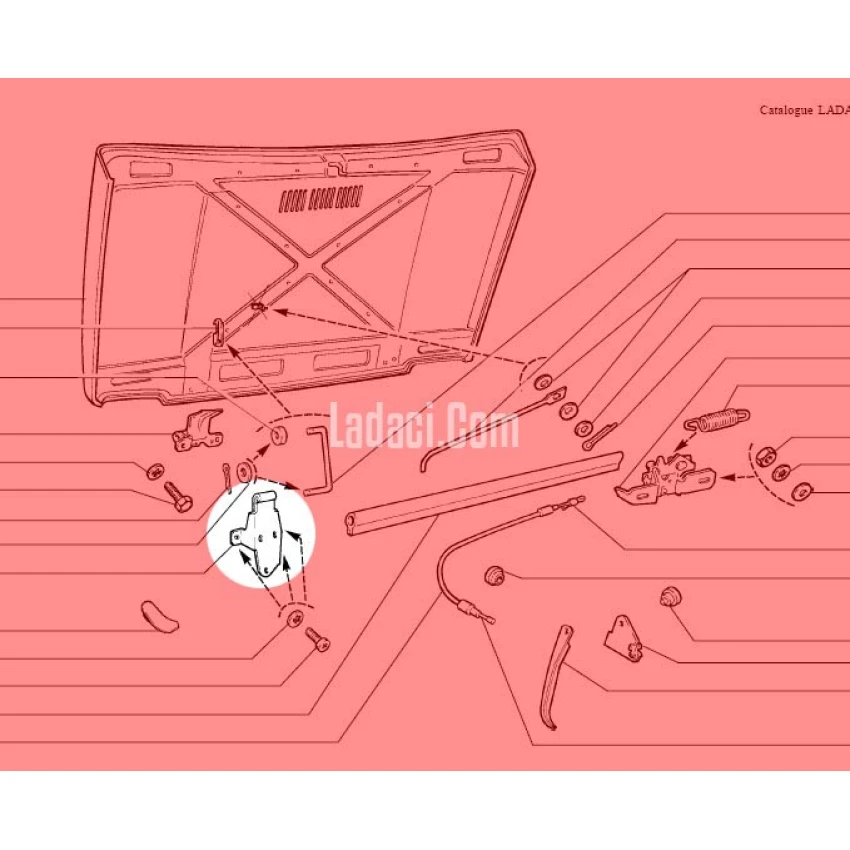 Lada Niva Motor Kaput Çubuğu Destek Braketi
