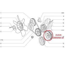Lada Niva 1700 Motor Krank Kasnağı, Okuyuculu, Orijinal