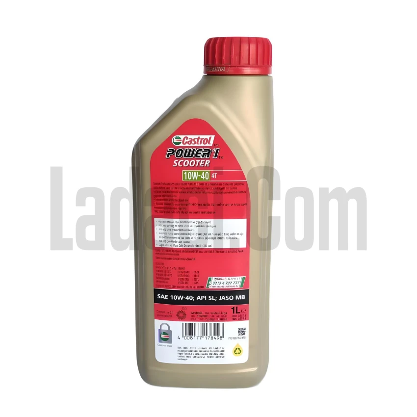 4T Power1 Scooter Motorsiklet Yağı, 10W-40, Castrol, 1 Litre