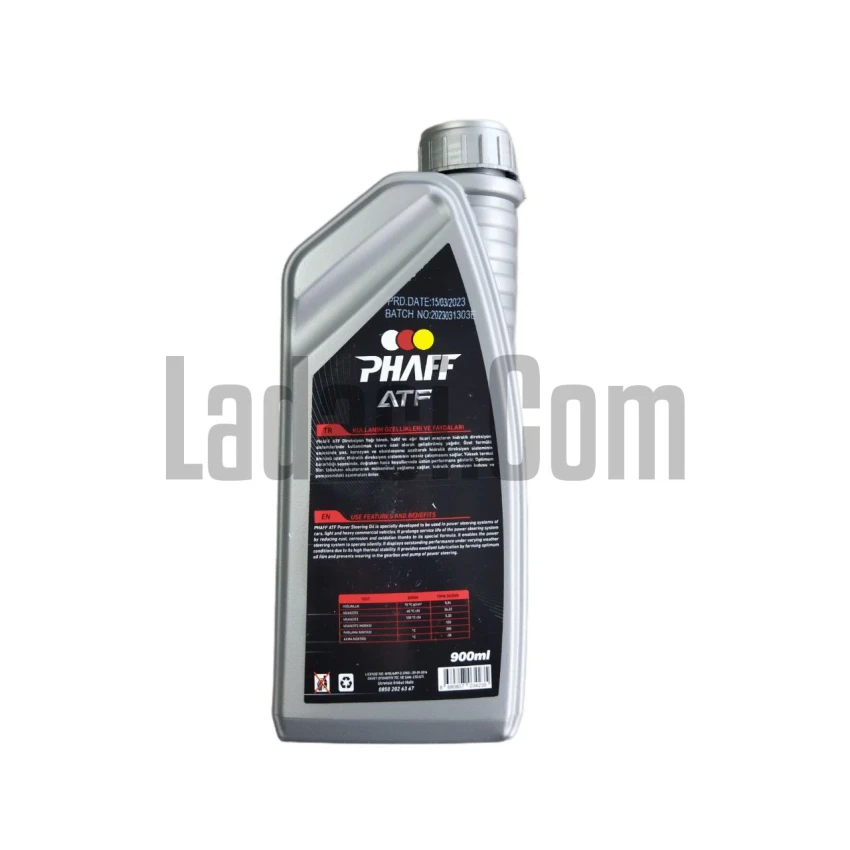 Hidrolik Direksiyon Yağı, ATF, Phaff, 900 Ml.