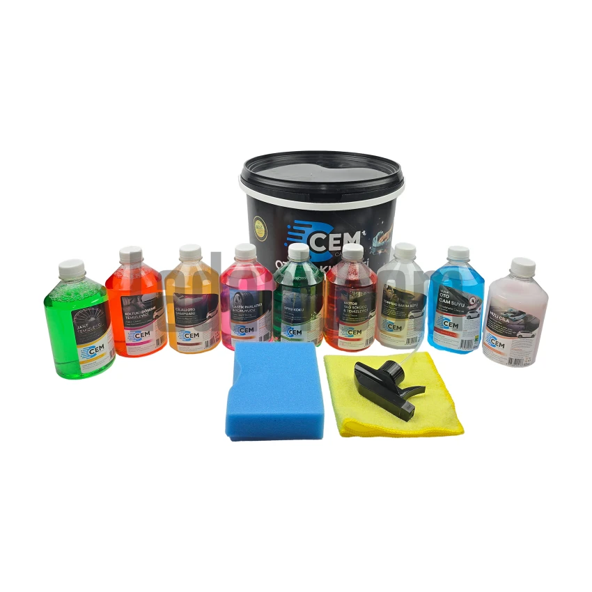 12 Parça Full Oto Bakım Araç Temizlik Seti