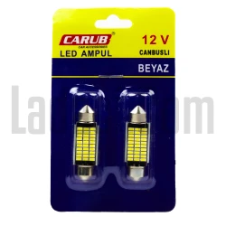 Beyaz LED Sofit (Tavan Lambası) Ampul, 12V - 30 LED'li 39mm