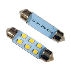 Beyaz LED Sofit (Tavan Lambası) Ampul, 12V - 3 LED'li Büyük, 2 Adet