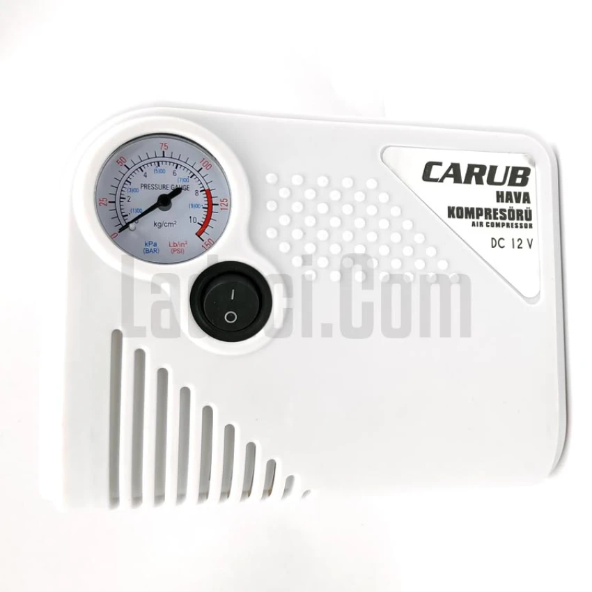 Çok Amaçlı Hava Kompresörü, 12V Çakmaklık Aparatlı, Yassı Gövde
