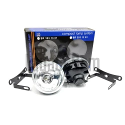 Sis Lambası, Yuvarlak, 9 Cm, H3 Ampüllü, Beyaz Cam, 2 Adet