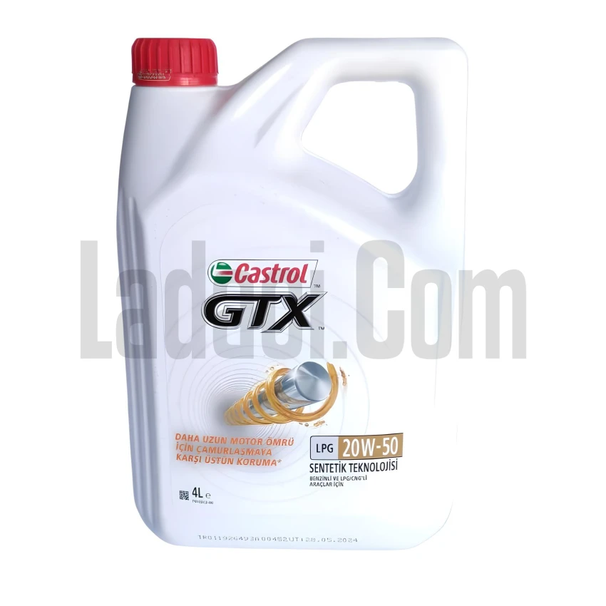 Motor Yağı, 20W-50 Gtx Castrol 4 Litre