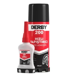 Derby Çift Komponentli Herşeyi Yapıştıran Profesyonel Hızlı Yapıştırıcı, 200 Ml