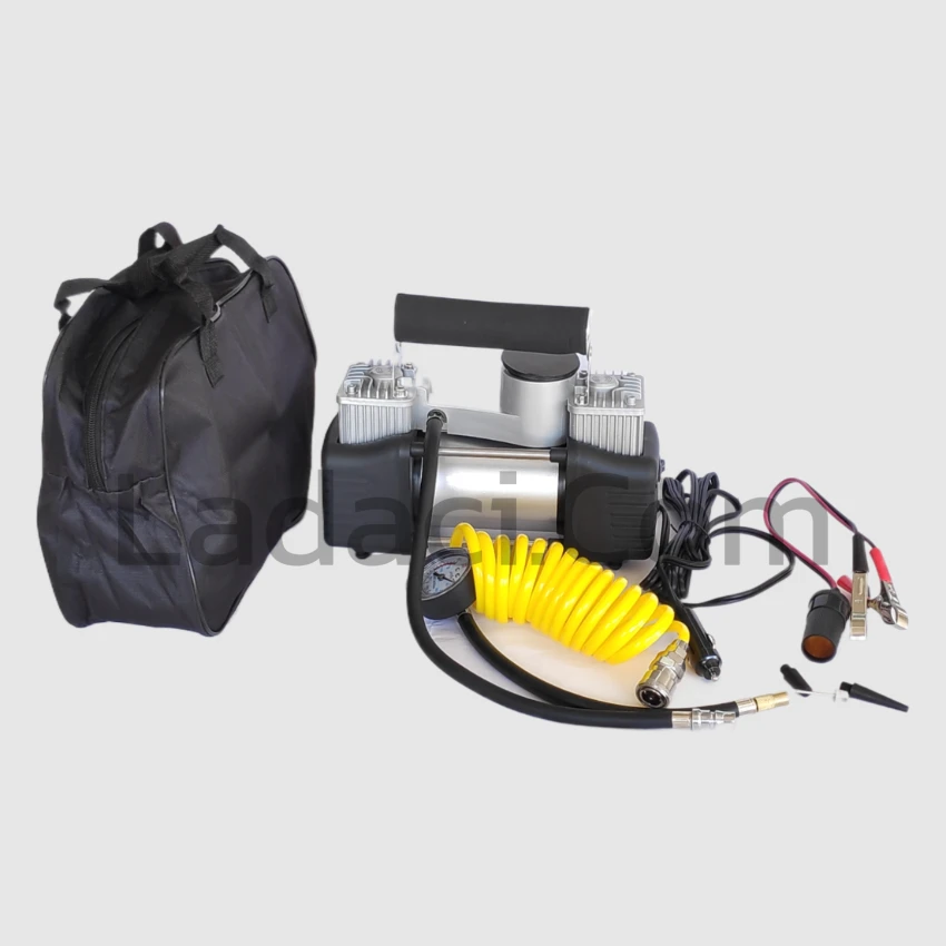 Çok Amaçlı Hava Kompresörü, 12V Çift Piston, Akü Bağlantılı