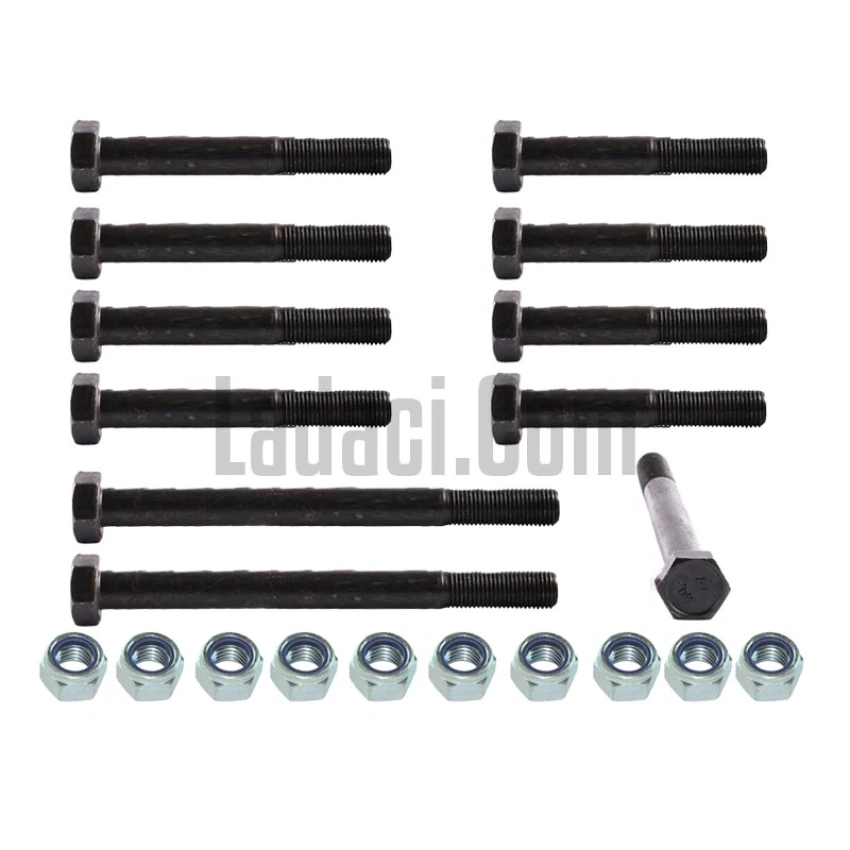 Lada Niva + Vaz Denge(Tandır) Kolları Bağlantı Civatası, Takım 10 Adet, Fiberli Somunlu