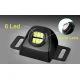 LED Kartal Göz Araç Lambası, 6 LED, 5W, Beyaz 6500K, Geniş Açı 165°, 12-24V DC, Su Geçirmez Dış Mekan