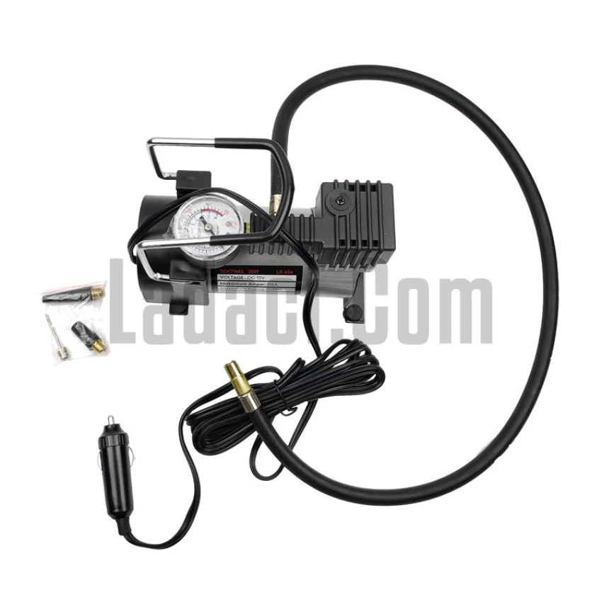 Çok Amaçlı Hava Kompresörü, 12V Çakmaklık Aparatlı, Metal Gövde