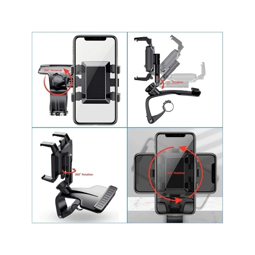 Araç İçi Telefon Torpido Ve Dikiz Aynası Tutucu, Numaratörlü