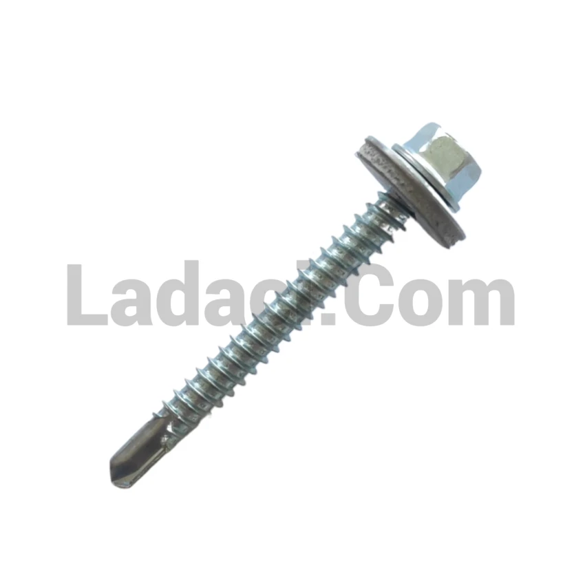 Çatı Vidası, 8 Anahtar Başlı, Pullu, Matkap Uçlu, 5,5x50