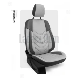 Lada Niva Koltuk Kılıfı, Deri Takviyeli, Ortopedik, Gri