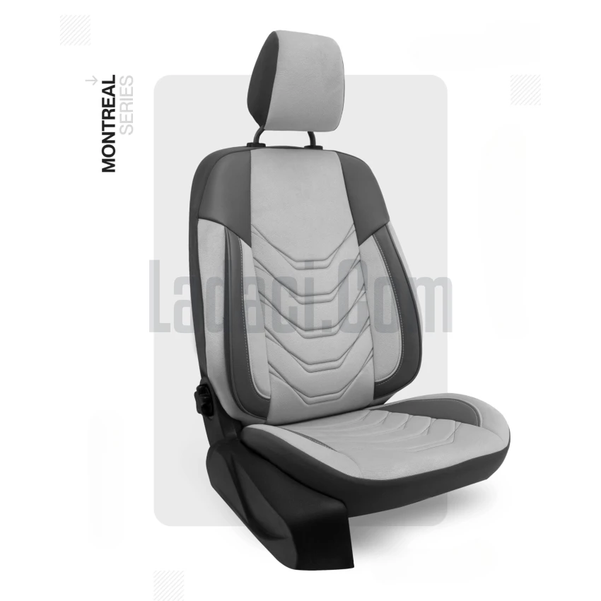 Lada Samara, Vega, Kalina, Priora Koltuk Kılıfı, Deri Takviyeli, Ortopedik, Gri