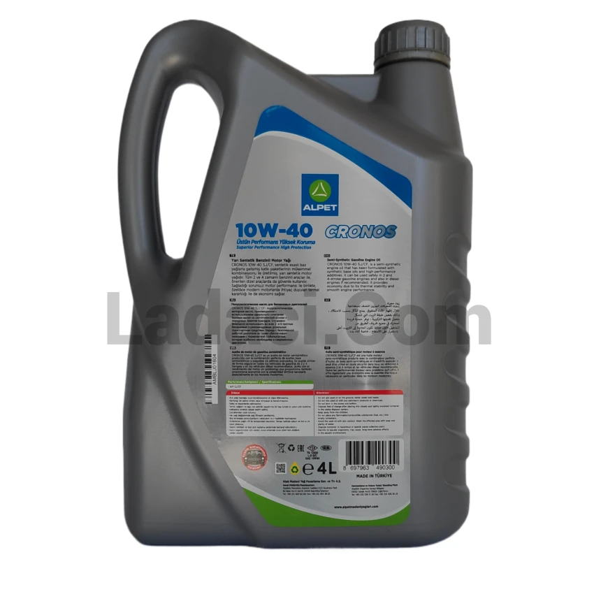 Motor Yağı, 10W-40 Alpet Cronos 4 Litre
