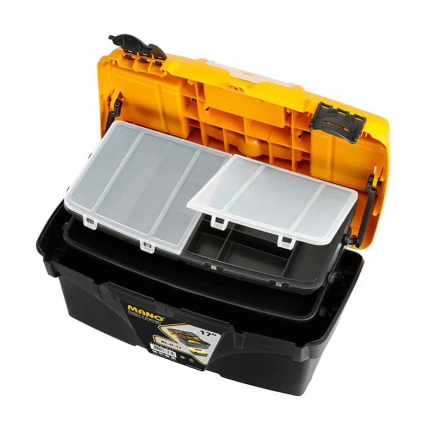 Takım Çantası 17'' İnç, Metal Kilit, Raflı Mano