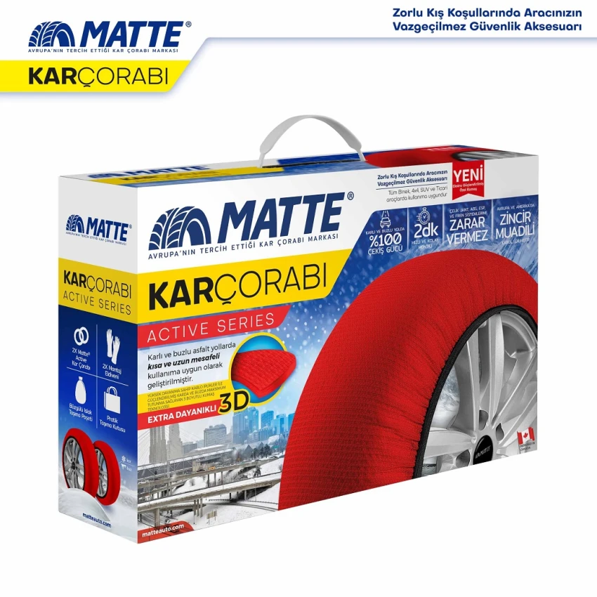 Matte Kar Çorabı Active Series, X-Large