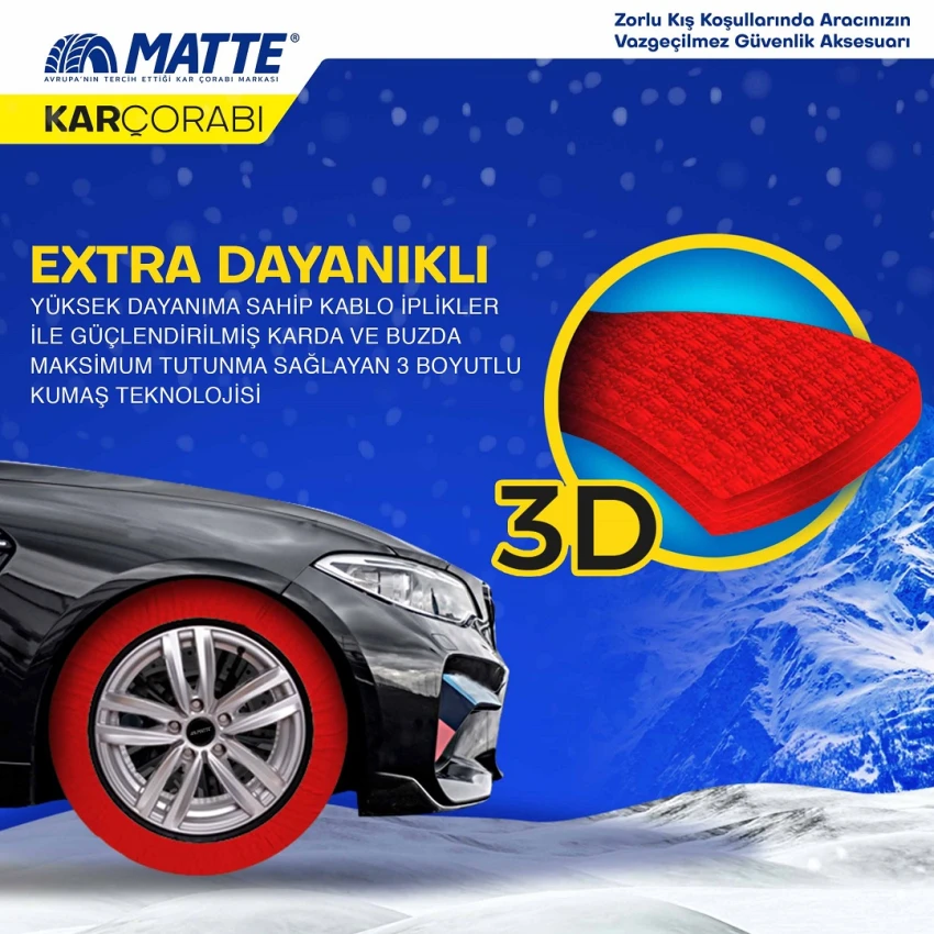 Matte Kar Çorabı Active Series, X-Large