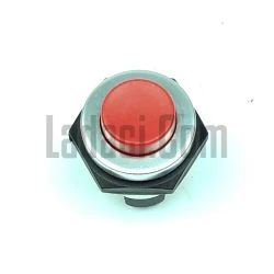 Yuvarlak Kırmızı Metal Buton, 22mm