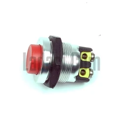 Yuvarlak Kırmızı Metal Buton, 22mm