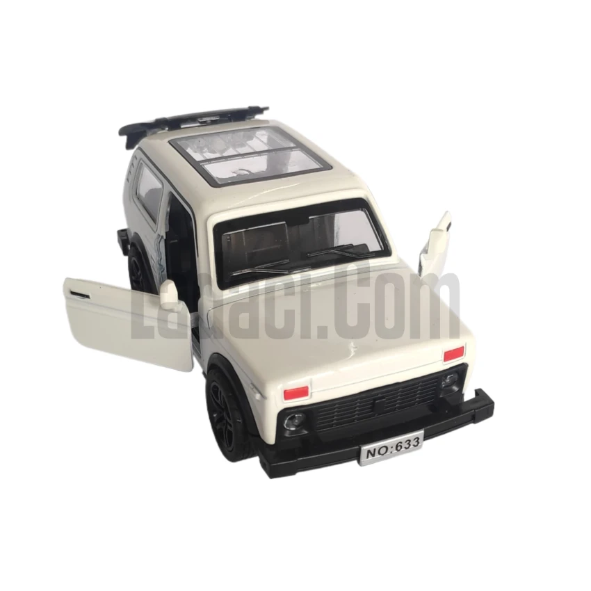 Lada Niva, Çek Bırak Oyuncak, 1/18 Model Araç, Beyaz