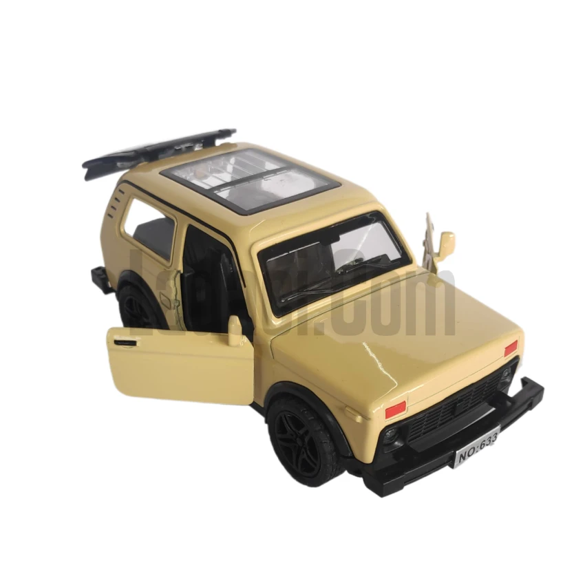 Lada Niva, Çek Bırak Oyuncak, 1/18 Model Araç, Krem